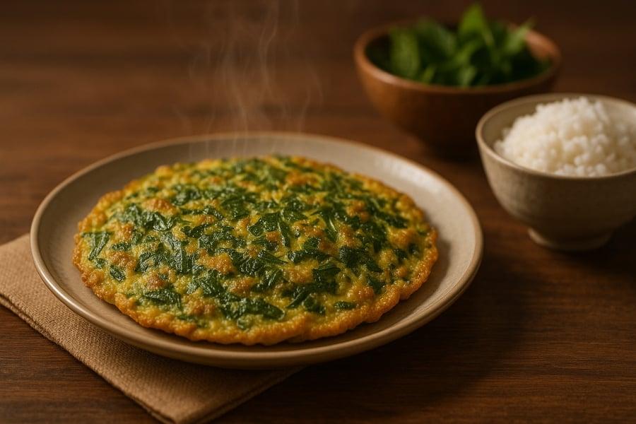 Trứng rán lá lốt – món ăn đơn giản nhưng đầy dưỡng chất, giúp ấm bụng và tốt cho giấc ngủ.