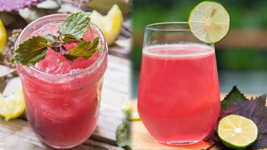 Nước lá tía tô chanh mang lại nhiều lợi ích cho sức khỏe.