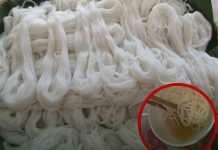 Nhúng sợi bún vào bát nước mắm, sau 2 phút biết ngay bún sạch hay chứa hàn the