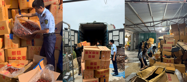 Cận cảnh hơn 4 tấn táo đỏ khô nhập lậu trong kho hàng ở Hà Đông: Buộc tiêu huỷ toàn bộ!- Ảnh 2.