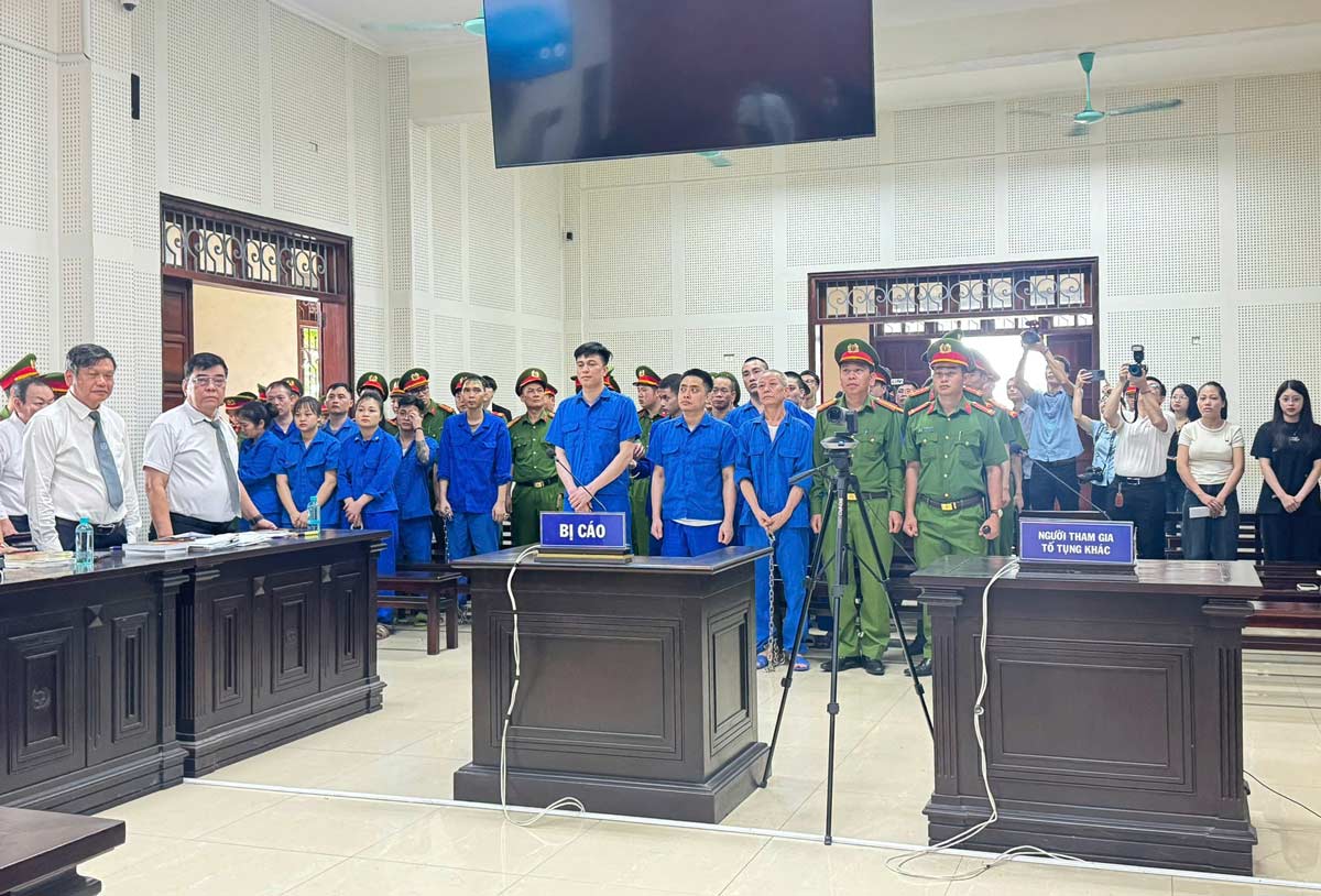 Quang cảnh tại phiên tòa. Ảnh: Thu Trang
